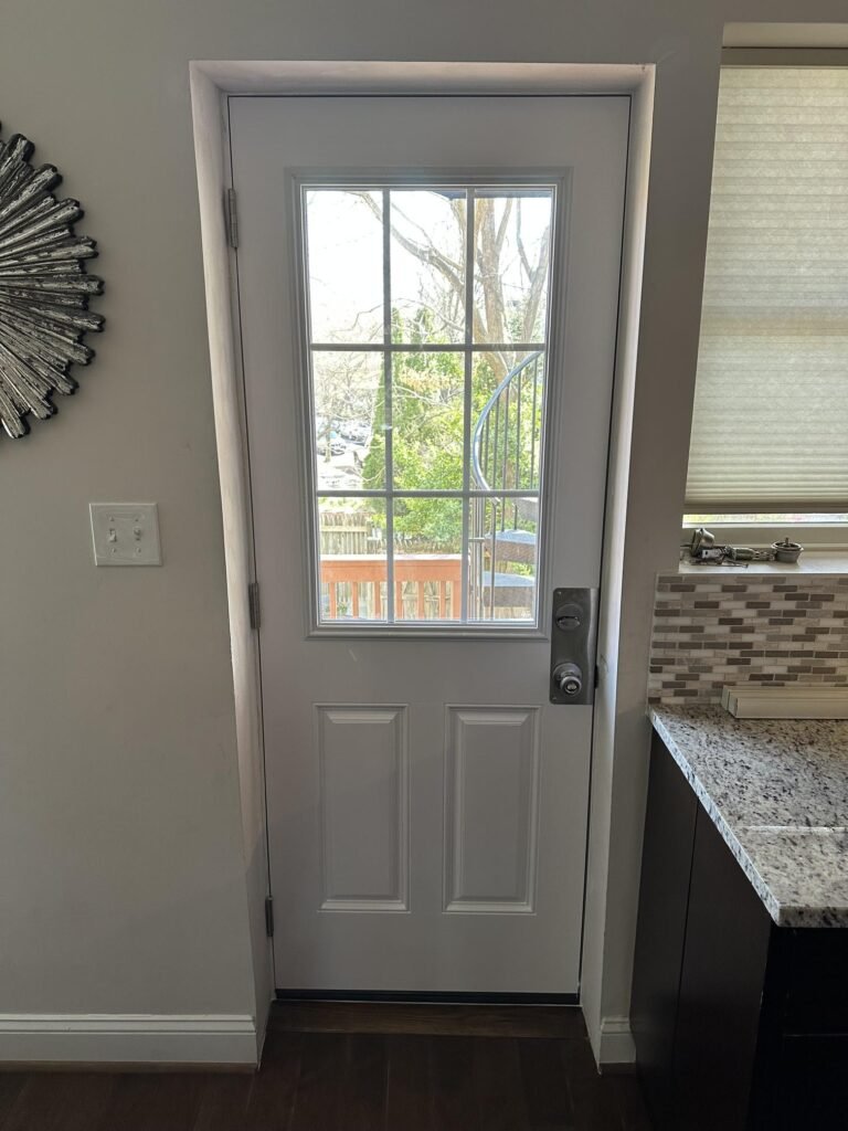 Interior door installation and trim work