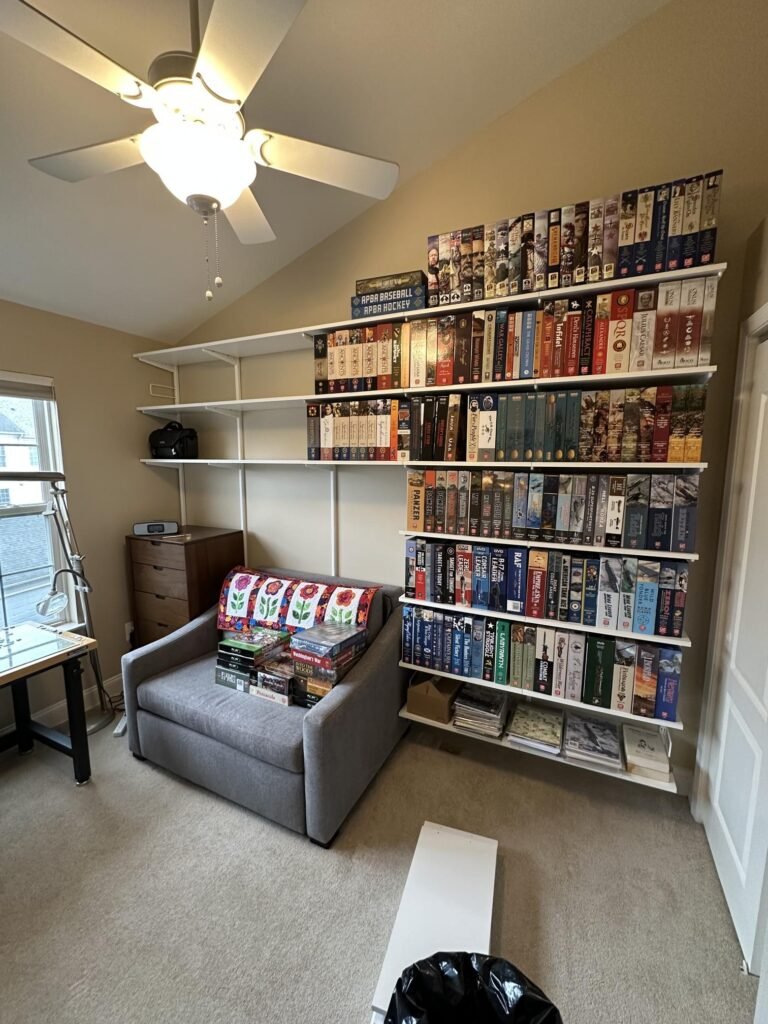Built-in bookshelf finish carpentry