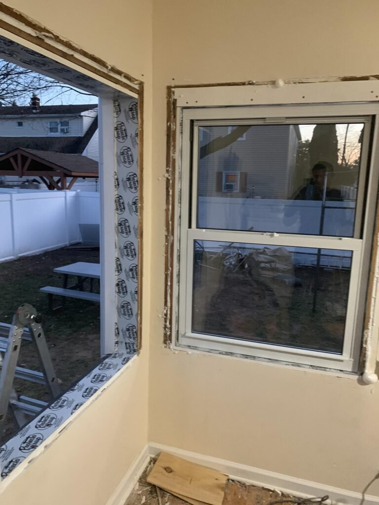 Window installation and interior trim